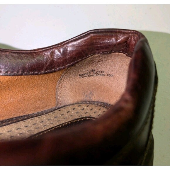 BORN BLAST III Men\'s Size 13 M Brown Leather Slip On Casual Loafer Shoes EUC main image 7